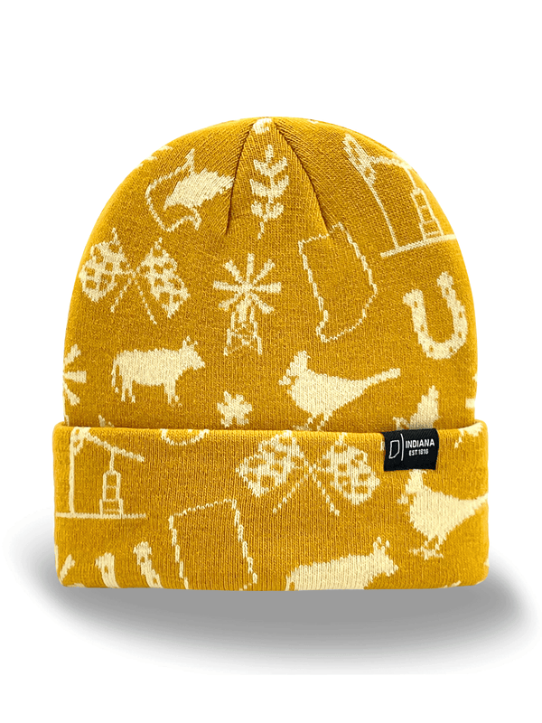Indiana Knit Beanie Hat - State Icons