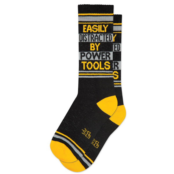 Easily Distracted By Power Tools - Gym Crew Socks