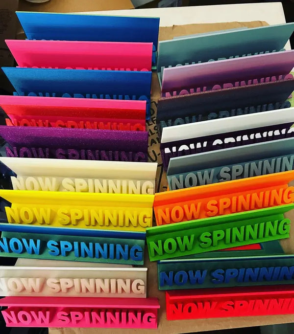 3D Printed Now Spinning Vinyl Displays