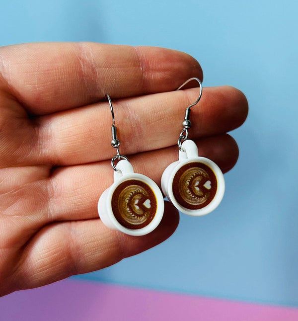 Coffee Cup Latte Earrings