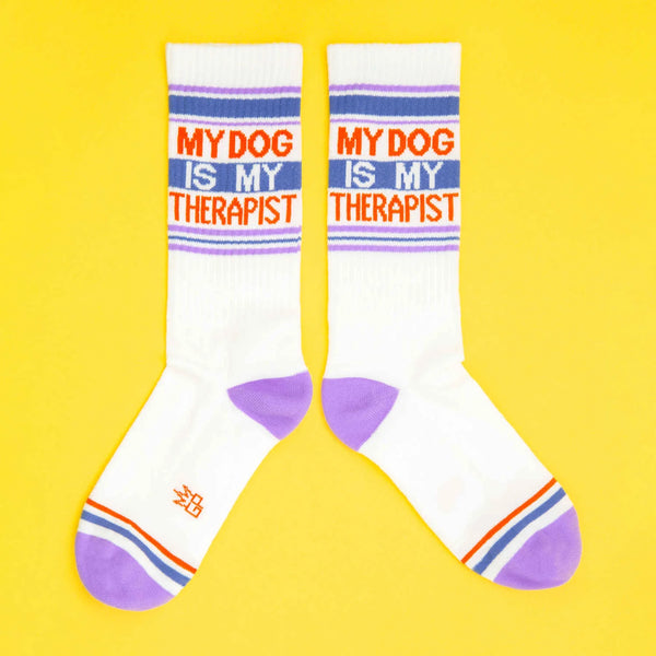 My Dog Is My Therapist - Gym Crew Socks