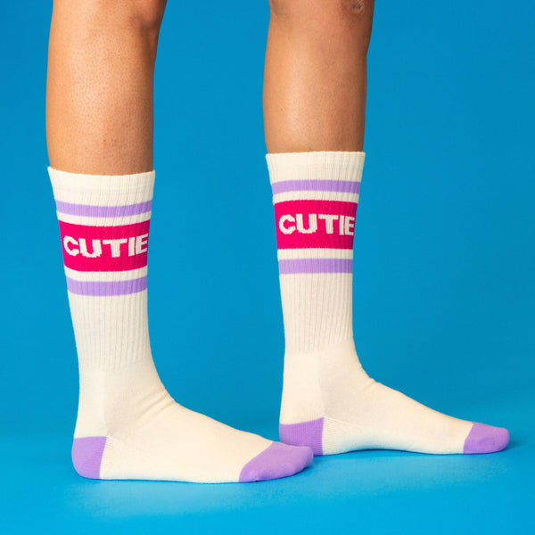 Cutie - Gym Crew Socks - River City Coffee and Goods 