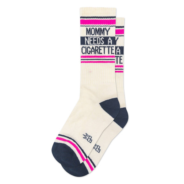 Mommy Needs A Cigarette - Gym Crew Socks
