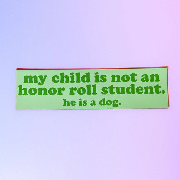 Honor Roll Dog Car Magnet - Green/Boy