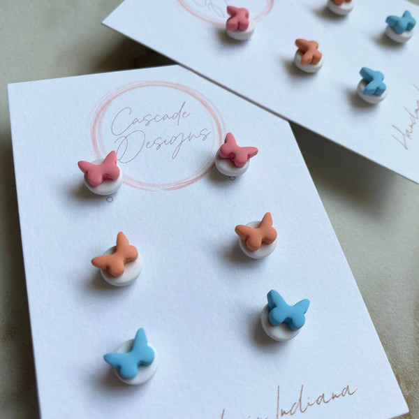 The Mini Mona - Butterfly Earring Studs Set