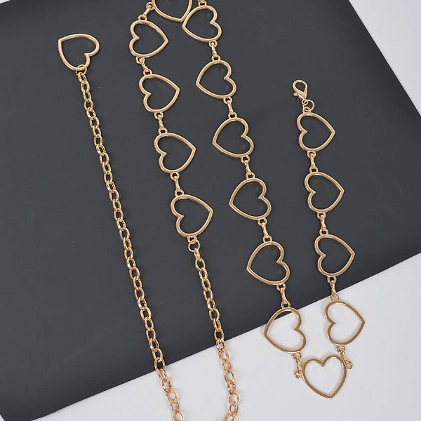 Heart Chain Belt - Gold
