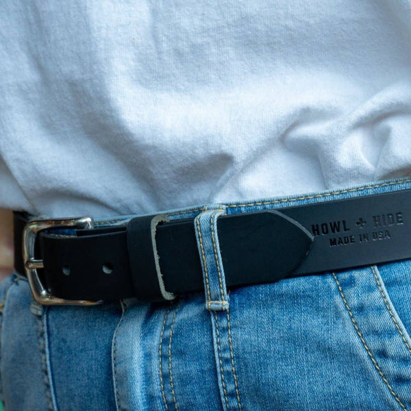 Dress Leather Belt - Black