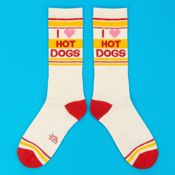 I Heart Hot Dogs - Gym Crew Socks