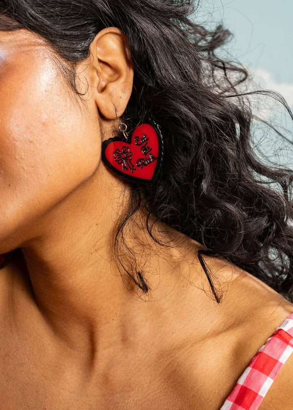 Eat The Rich - Heart Statement Earrings