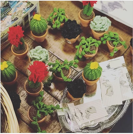 crochet mini potted plant Crochet Mini Potted Plants – River City Coffee and Goods