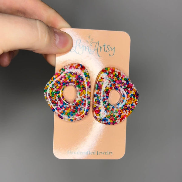 Sprinkle Resin Earrings - Studs