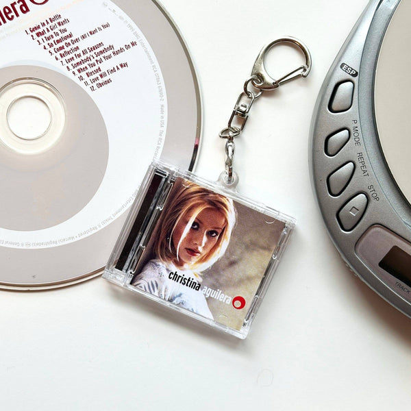 'Hit Clips' Mini CD Case Keychain - Christina Aguilera Genie In A Bottle