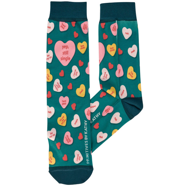 Anti Valentine Candy Hearts Socks