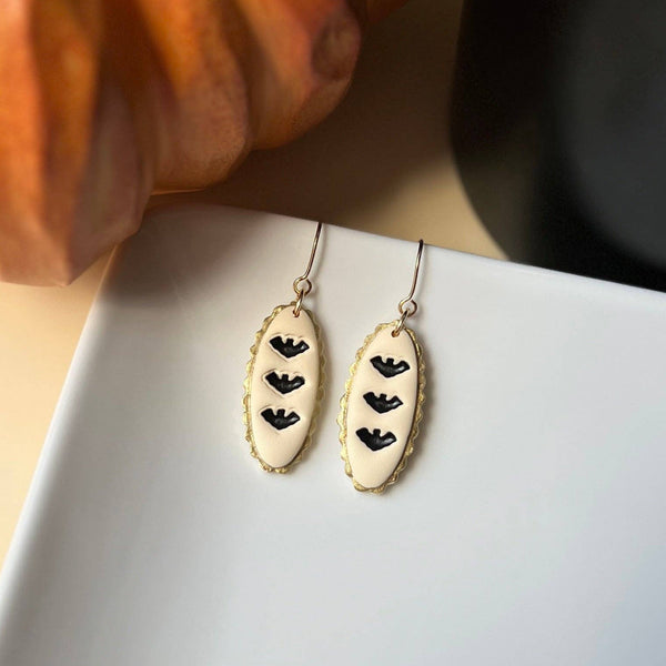 The Lacy Bat - Framed Bat Earrings
