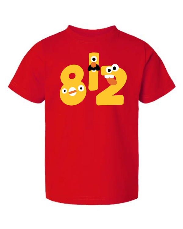 812 Funny Face Toddler Tee - Red