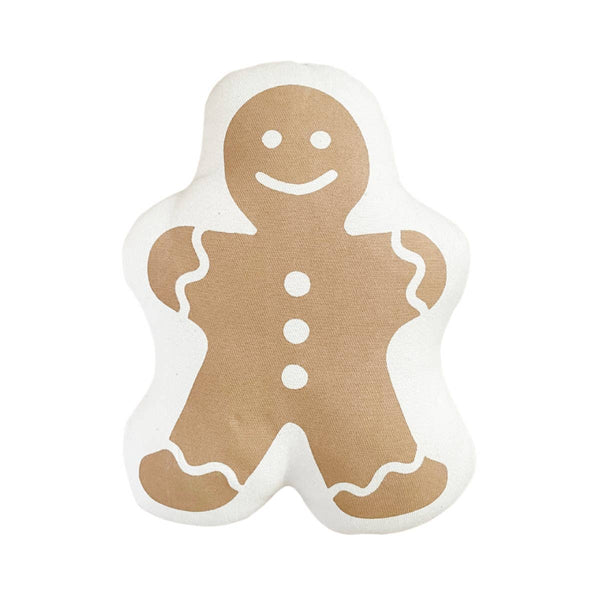 Gingerbread Cookie Person Canvas Pillow