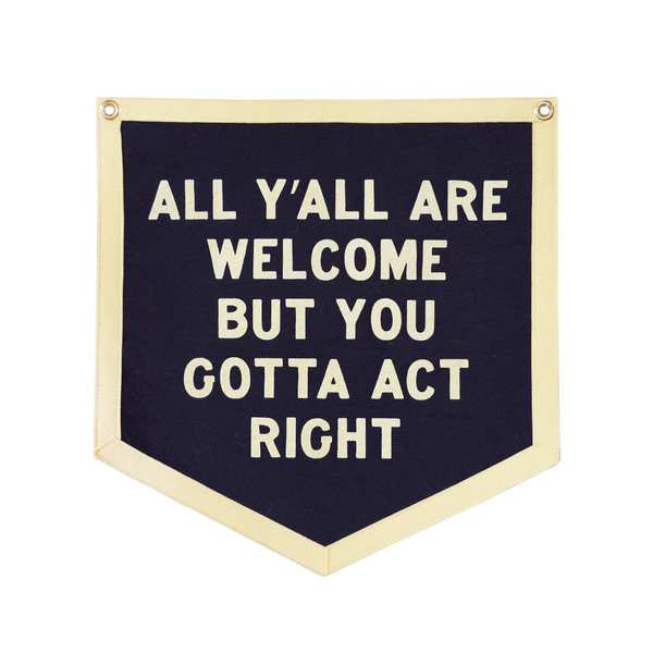 All Y'all Are Welcome Camp Flag - Tate Farms x Oxford Pennant