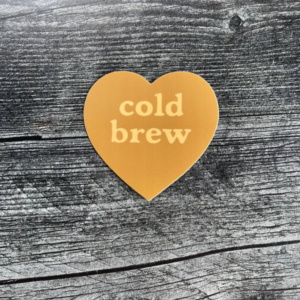 Cold Brew - Heart Shaped Sticker