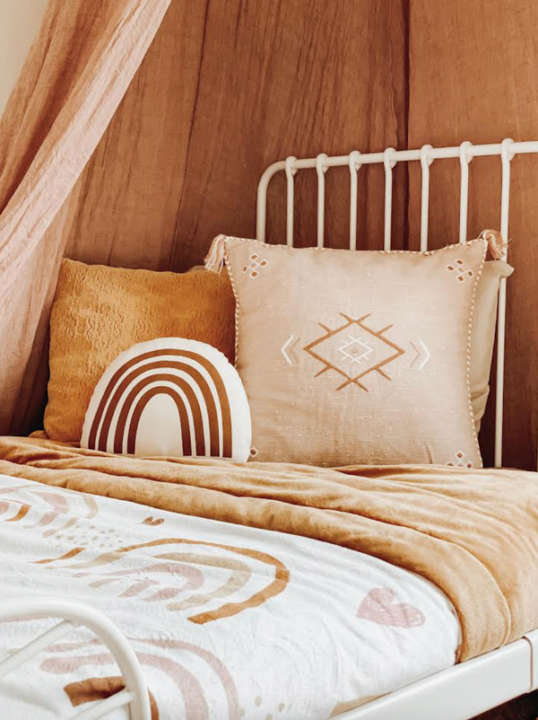 Rust Rainbow Canvas Pillow